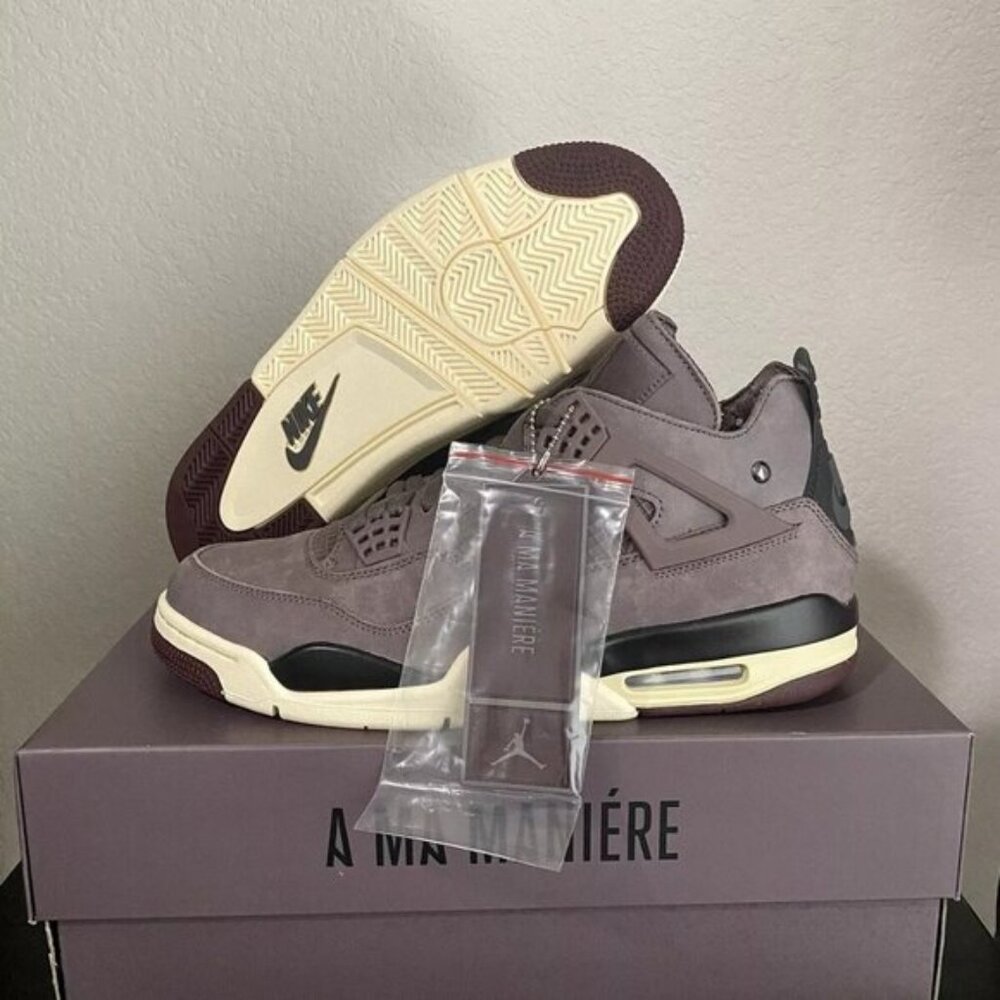 Nike Air Jordan 4 A Ma Maniére Taupe/Burgundy Sneakers